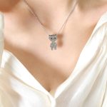 color: P506-Steel Color Necklace -40+5cm