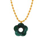 color: MYTXP103-Dark Green Color Necklace