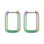 color: Round Wire Rectangle Ear Cuff Colorful 1 PC