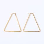 color: 4 Triangle Earrings Gold