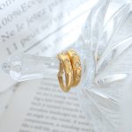 Non-Fading Exquisite Cold Inlaid Zircon Stainless Steel Ring 18K Gold Plating Fashionable Bracelet