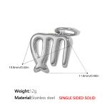 color: PJ431S8 Virgo Steel Color Solid Pendant