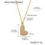 color: RP017-L Letter Gold Necklace 40+5cm