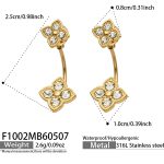 color: F1002-Gold Earrings