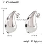 color: F145-Steel Color Black Colored Glaze Earrings