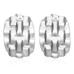 color: Watch Strap Shaped Earrings Steel Color MS-399