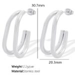 color: EH483 Silver Earrings