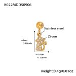 color: K022-Gold Doraemon Zircon Pendant