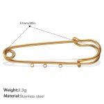 color: BZ01GS Small Gold Brooch Pin
