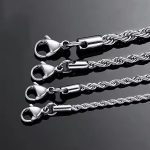 Stainless Steel Cuban Link Chain Twist Necklace Sweater Chain Men's Head Collar Ornament