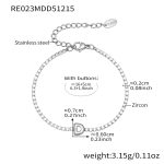 color: RE023-D Letter Steel Color Bracelet 16+5cm