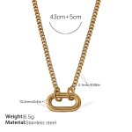 color: XL710G Gold Necklace