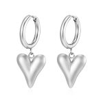 color: MS-246 Steel Color Pointed Heart Ear Cuff