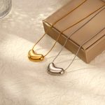 Hip Hop Cold Stainless Steel Snake Bones Chain Necklace Female Lock 18K Gold Plated Pendant