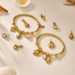 Geometric DIY Accessories Bracelet Stainless Steel Plated 18K Gold Love Bear Elephant Versatile Personality Temperament Bracelet