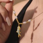 Colorful Oil Necklace Gold Koi Small Fish Beaded Necklace Earrings Ocean Personality Trendy Pendant