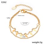 color: E262-Gold Bracelet 15+5cm