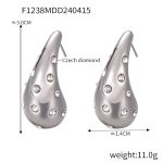 color: F1238-Steel Color Earrings