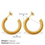 color: EH1277GL Gold Large Hoop Earrings