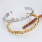 French Court Non-Fading Elegant Graceful Bracelet Embossed Three-Dimensional Earrings Set Jewelry