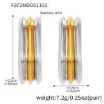 color: F872-Two-tone Gold Earrings