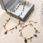 French Hong Kong Court Light Luxury Design Noble Zircon Natural Pearl Exquisite Necklace Clavicle Chain