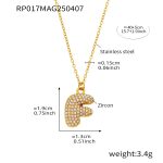 color: RP017-F Letter Gold Necklace 40+5cm