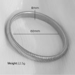 color: 8mm Width (Ring Size 60mm)SZ11 Steel Color