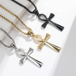 Couple Stainless Steel Cross Shelf Necklace Men's Solid Pendant Hip-Hop Hipster Men's Sweater Chain Necklace