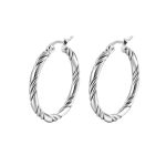 color: 3 Twisted Wire Earrings Steel Color MS-023