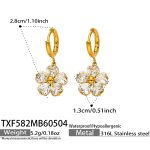 color: TXF582-Gold Earrings