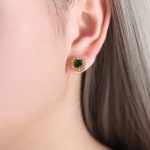 color: F891-Round Green Glass Stone