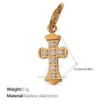 color: PJ376G White Zircon Gold Pendant