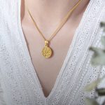 color: P022-Gold Necklace -41+5cm