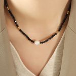 color: P1361-Gold Necklace -40+5cm