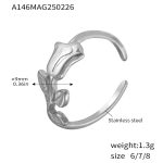 color: A146-Steel Color Ring / size: US 6