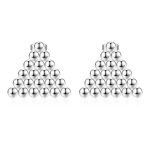 color: Triangle Welded Bead Earrings Steel Color