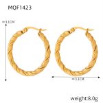 color: F1423-Gold Earrings