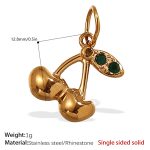 color: PJ336GNG Green Rhinestone Gold Pendant