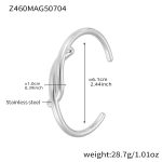 color: Z460-Steel Color Geometric Bangle