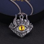 color: Small Eye Yellow + Stainless Steel Chain