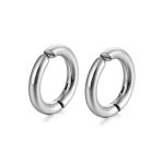 color: 2.5*12MM Round Wire Ear Clip Steel Color 1 PC