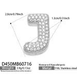 color: D450-Letter J Steel Color Pendant