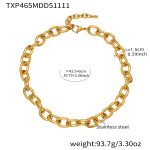 color: TXP465-Gold Necklace 42+6cm