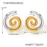 color: F1467-Two-tone Earrings