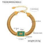 color: TXE083-Green Imitation Turquoise Bracelet