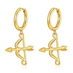 color: 2.5*12 Welded Ring Archery Gold Ear Cuff