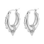 color: Cast Round Earrings Steel Color