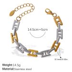 color: SL371SG Two-tone Gold Bracelet