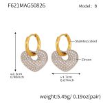 color: F621-Two-tone Steel Earrings